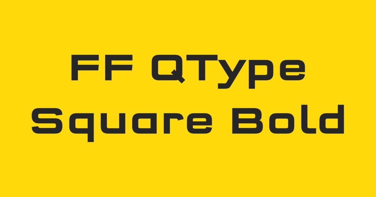 Ff Qtype Square Free Font